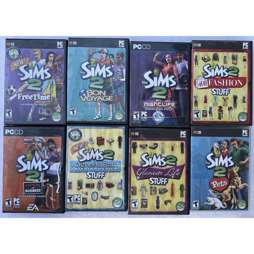 EA The Sims 2 PC Expansion Lot FreeTime Pets Nightlife + More
